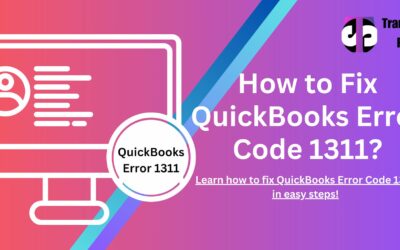 How to resolve QuickBooks error code 1311?