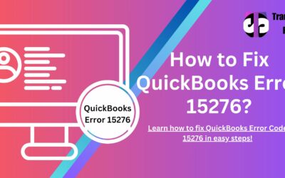 How to fix QuickBooks error 15276?