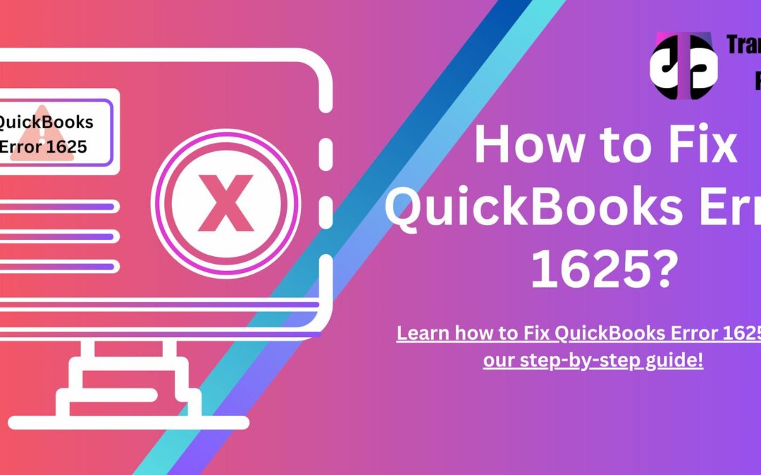 quickbooks error 1625