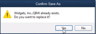 replace the current file with the backup