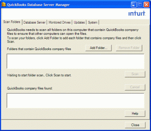 using QuickBooks Database Server Manager QBDSM