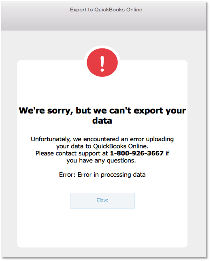 Error in processing data for Mac Desktop file while converting quickbooks desktop to quickbooks online