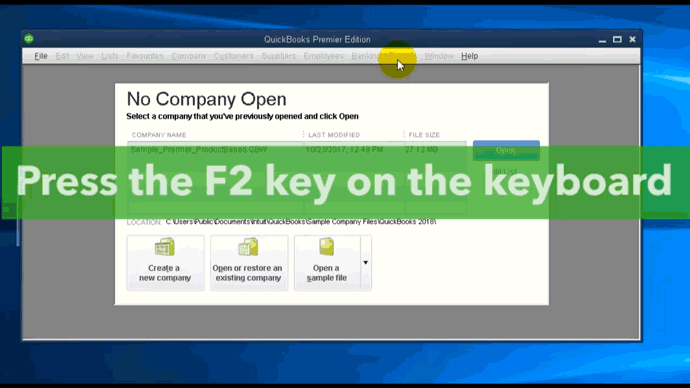 Activate the QuickBooks desktop for Windows - Screenshot