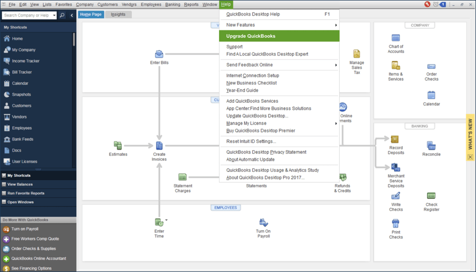 Easy QuickBooks upgrade - Screenshot