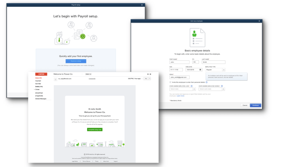Employee self-setup (easy payroll setup) - Screenshot