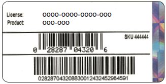 Intuit licence and product number