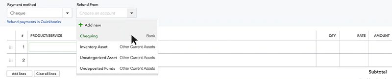 Select an account - Screenshot