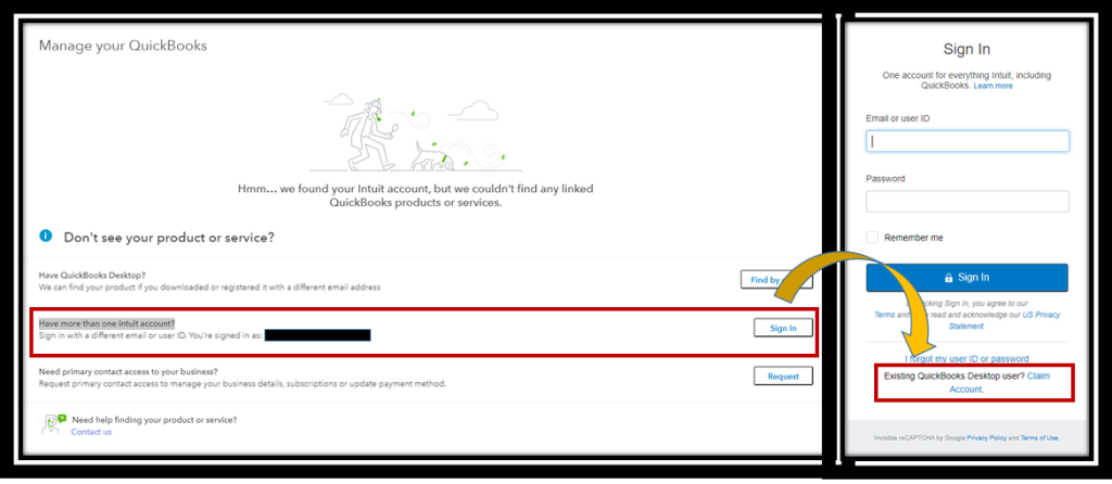change or manage and update intuit account