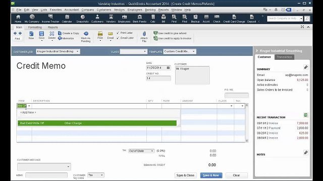 write off bad debts in QuickBooks online