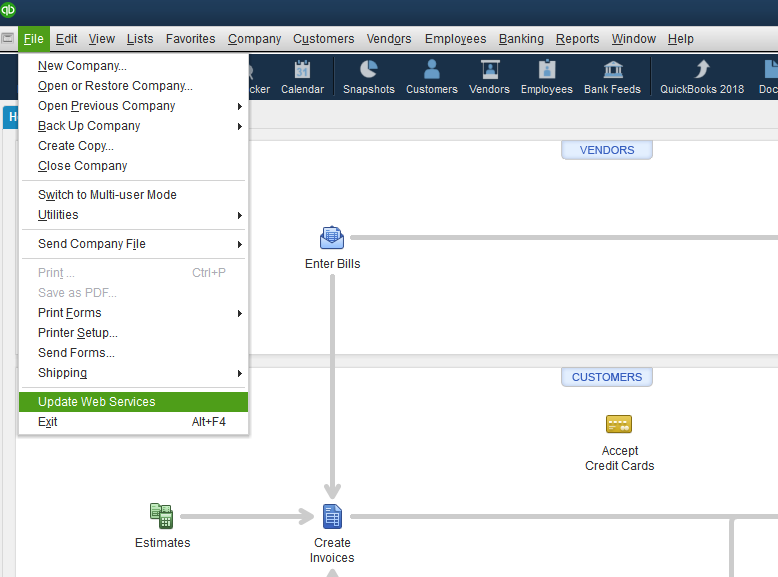 Update Web Services - Screenshot