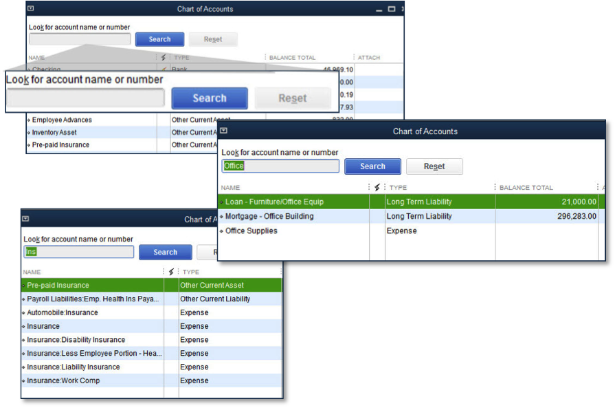 Chart of accounts