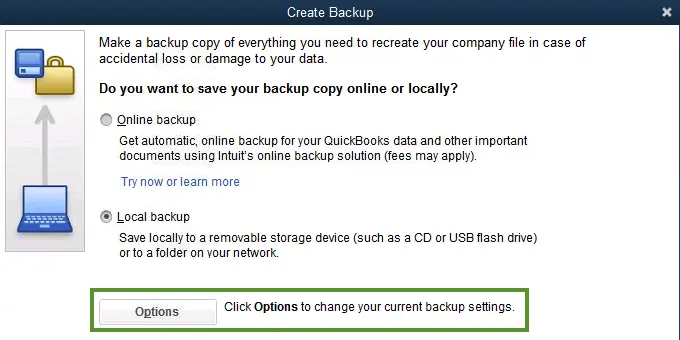 Backup company file in QuickBooks