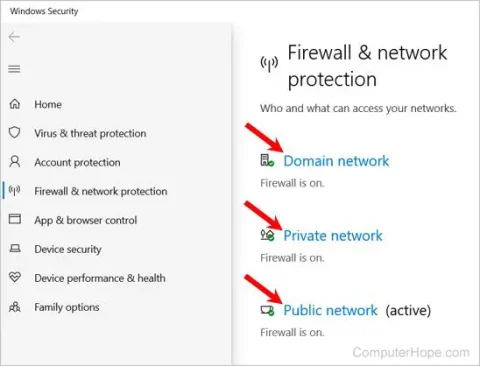 Turn off firewall