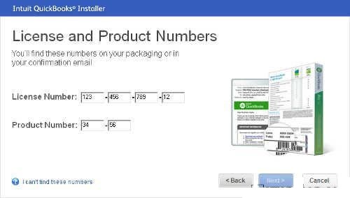 product and license info