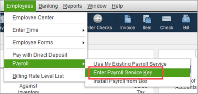 Enter payroll Service Pin
