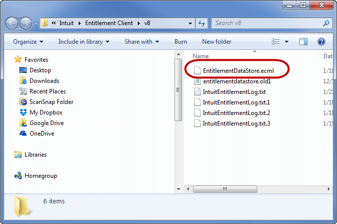 Delete Entitlement Folder - QuickBooks error 176109