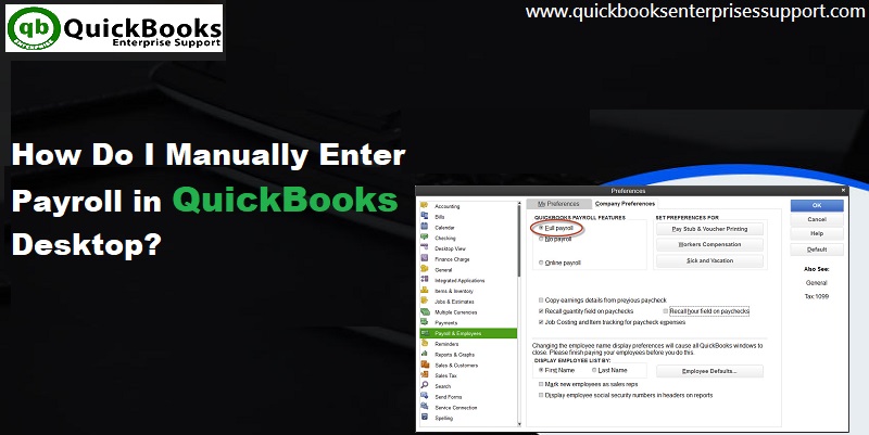 Enable manual payroll in QuickBooks Desktop