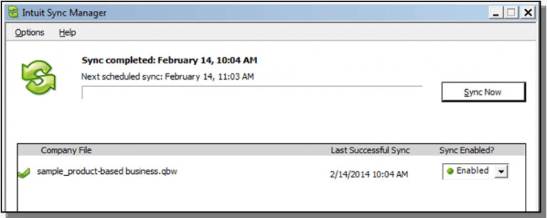 Intuit sync manager error