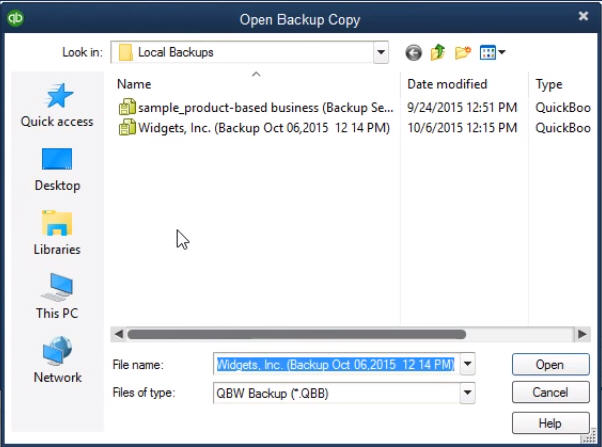 Locating backup