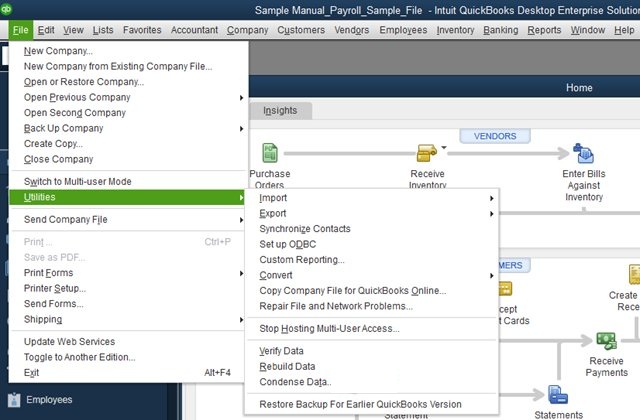 Utilities option