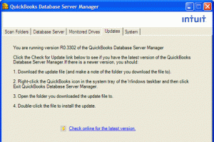 QuickBooks database server manager