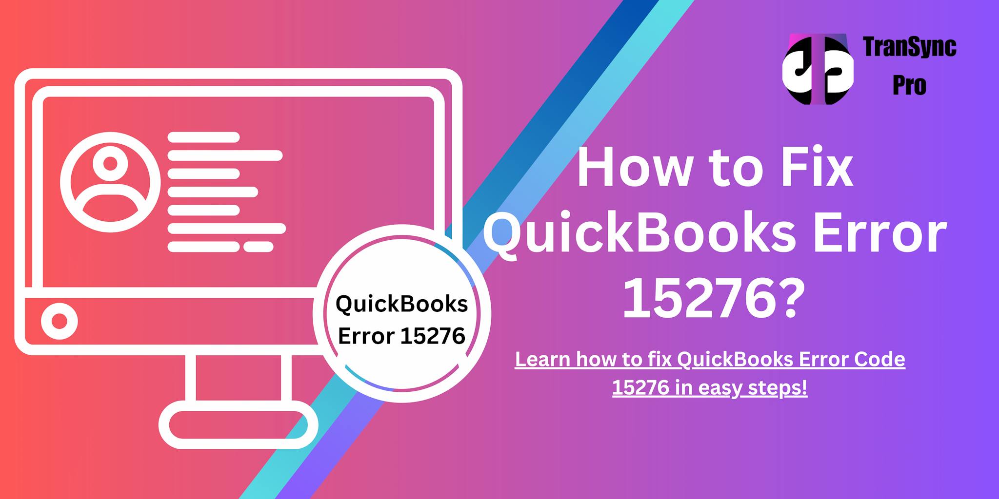 QuickBooks error 15276