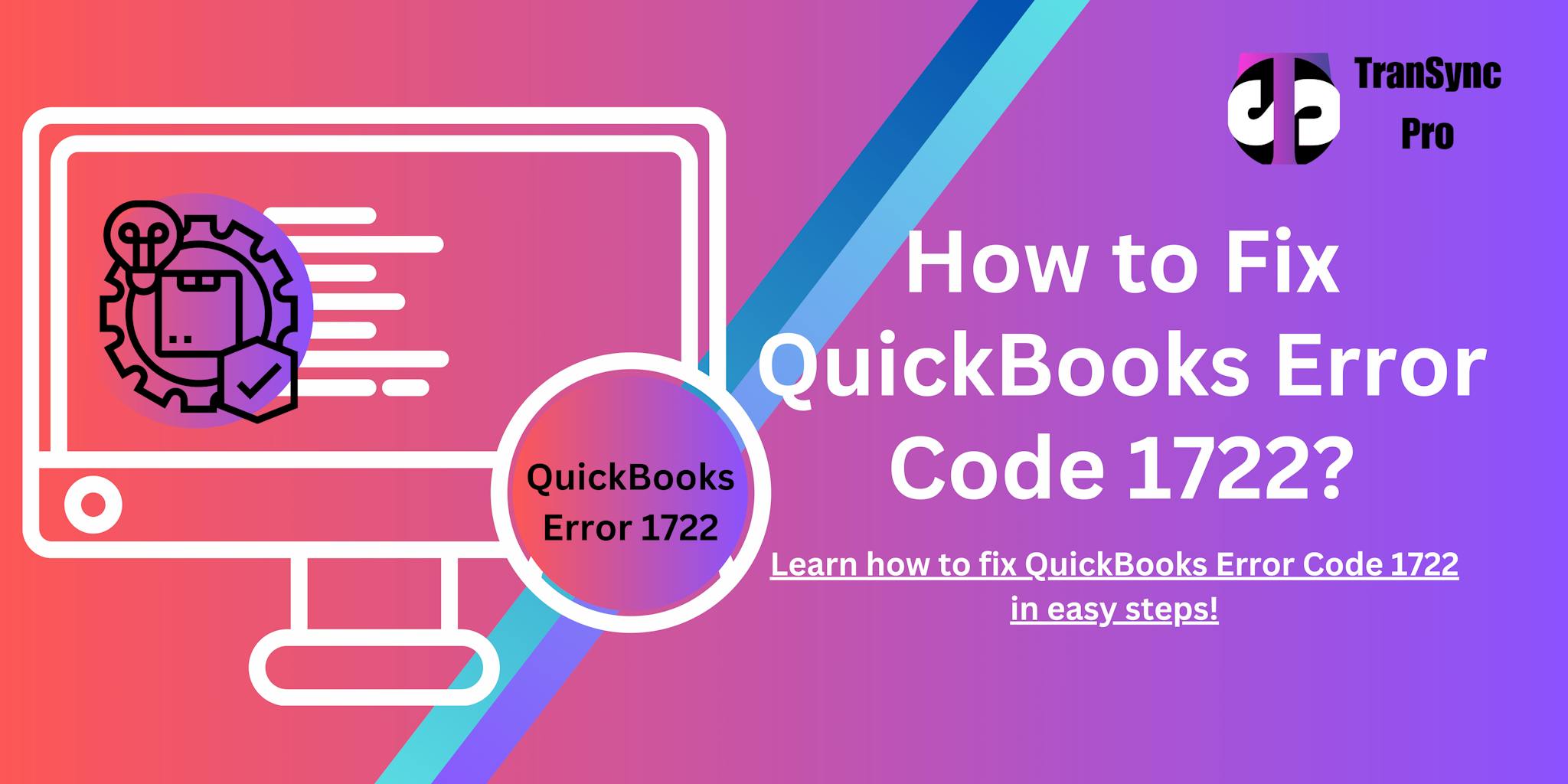 QuickBooks error 1722
