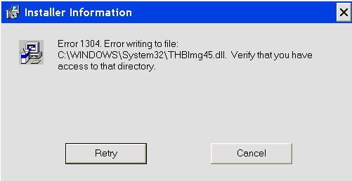 QuickBooks error message C1304