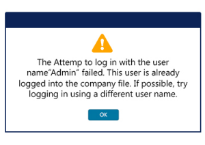 QuickBooks error username