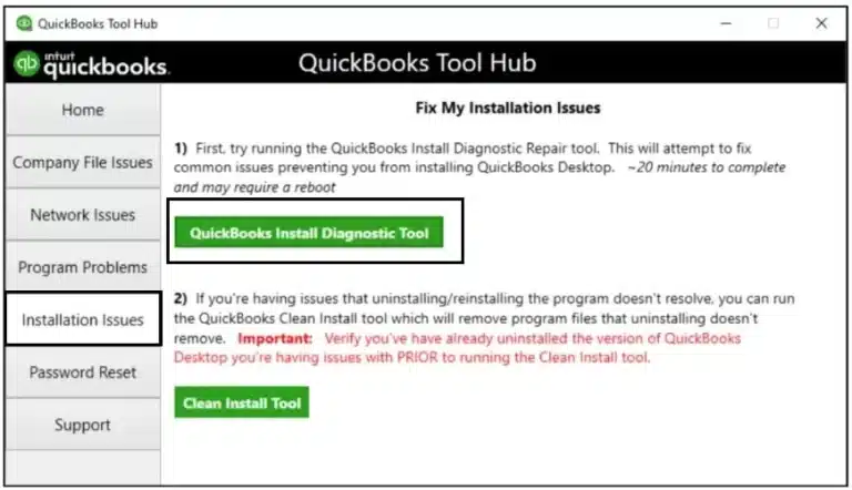 quickbooks install diagnostic tool