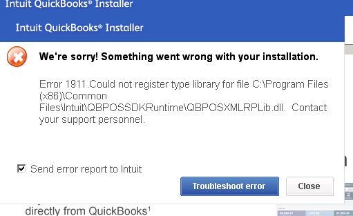 QuickBooks error code 1911