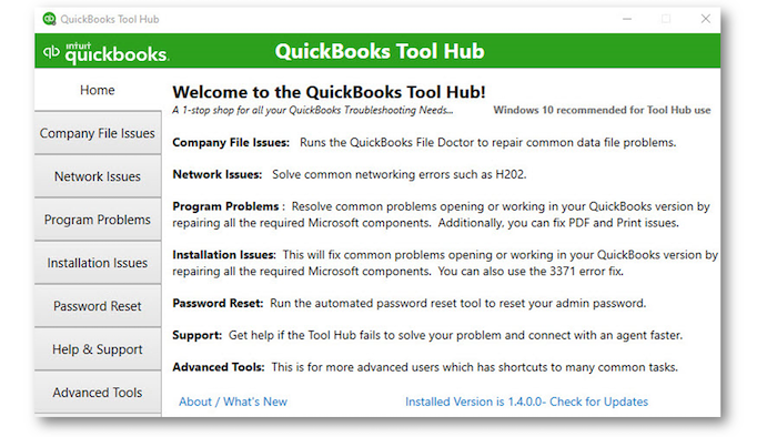 QuickBooks tool hub