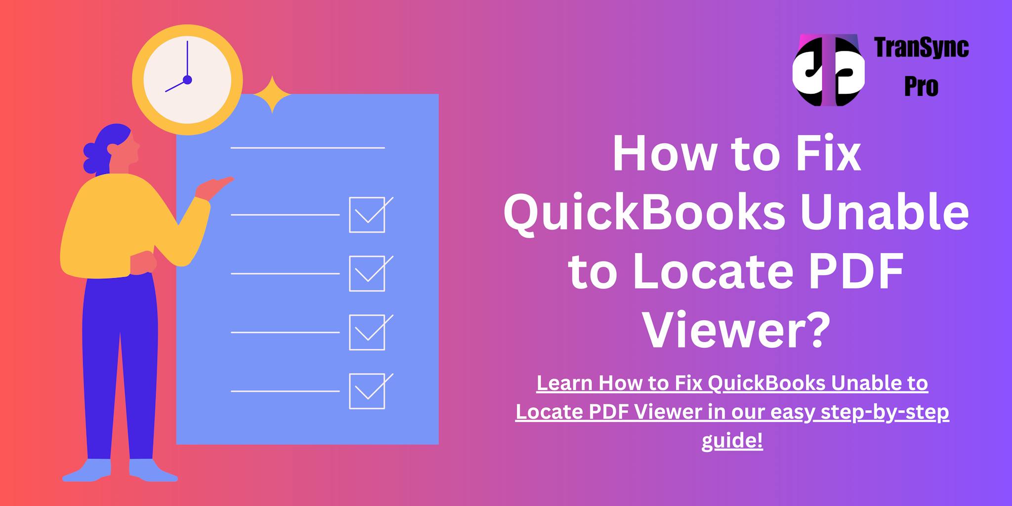 QuickBooks unable to locate pdf viewer