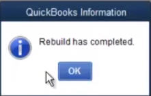 Rebuild data in QuickBooks