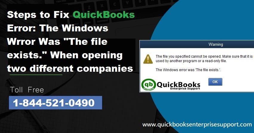 fix the file exists error in QuickBooks