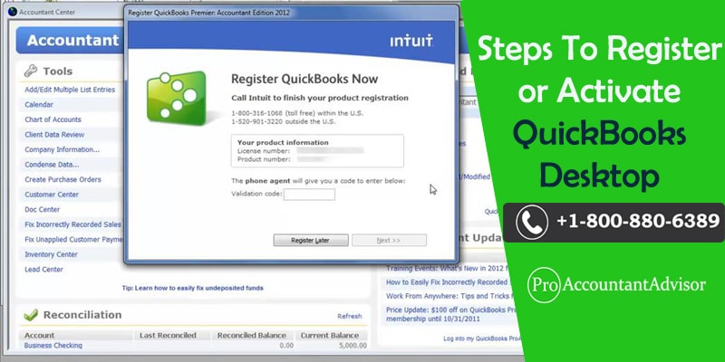 Steps to Register or Activate QuickBooks Desktop