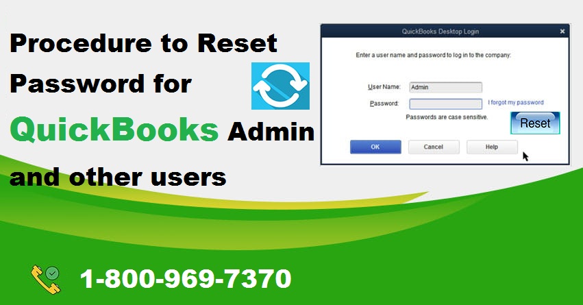 QuickBooks password reset tool