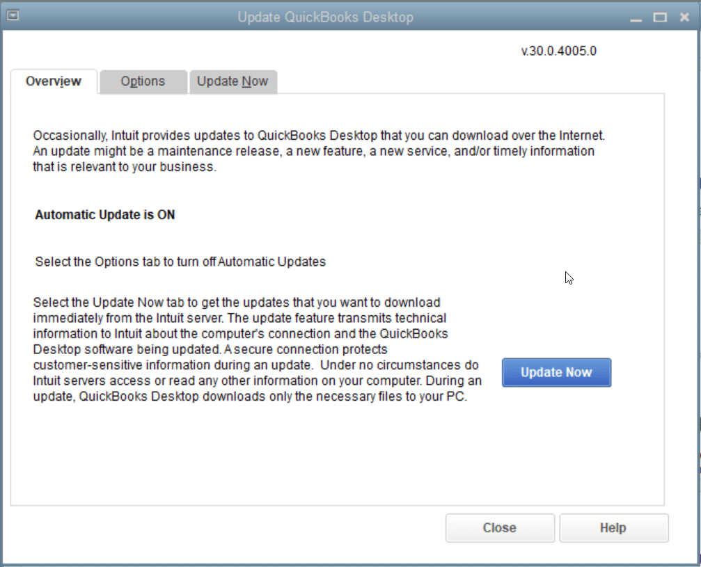 Update QuickBooks - QuickBooks error 15102
