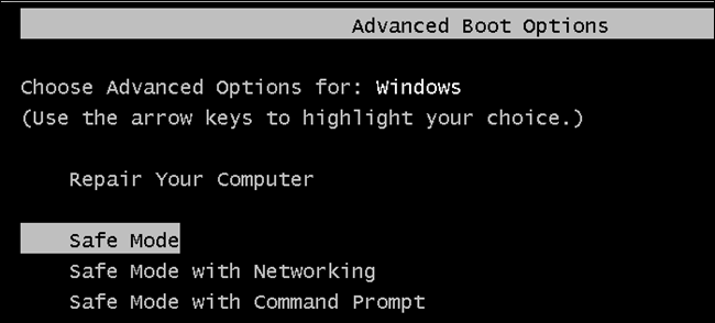 Work in safe mode
